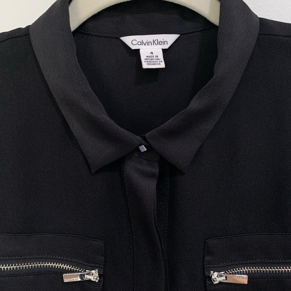 Like new ! Calvin Klein black mini shirt dress - Picture 9 of 14